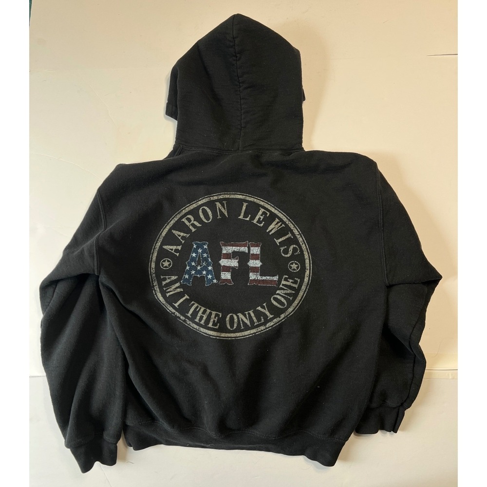 Aaron Lewis Am I The Only One Tour Hoodie Black Medium AFL Graphic Sweatshirt - Picture 10 of 10